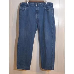 Vintage SilverTab Levis Men's 42X30 Med Wash Blue Denim Baggy Fit Y2K Distressed